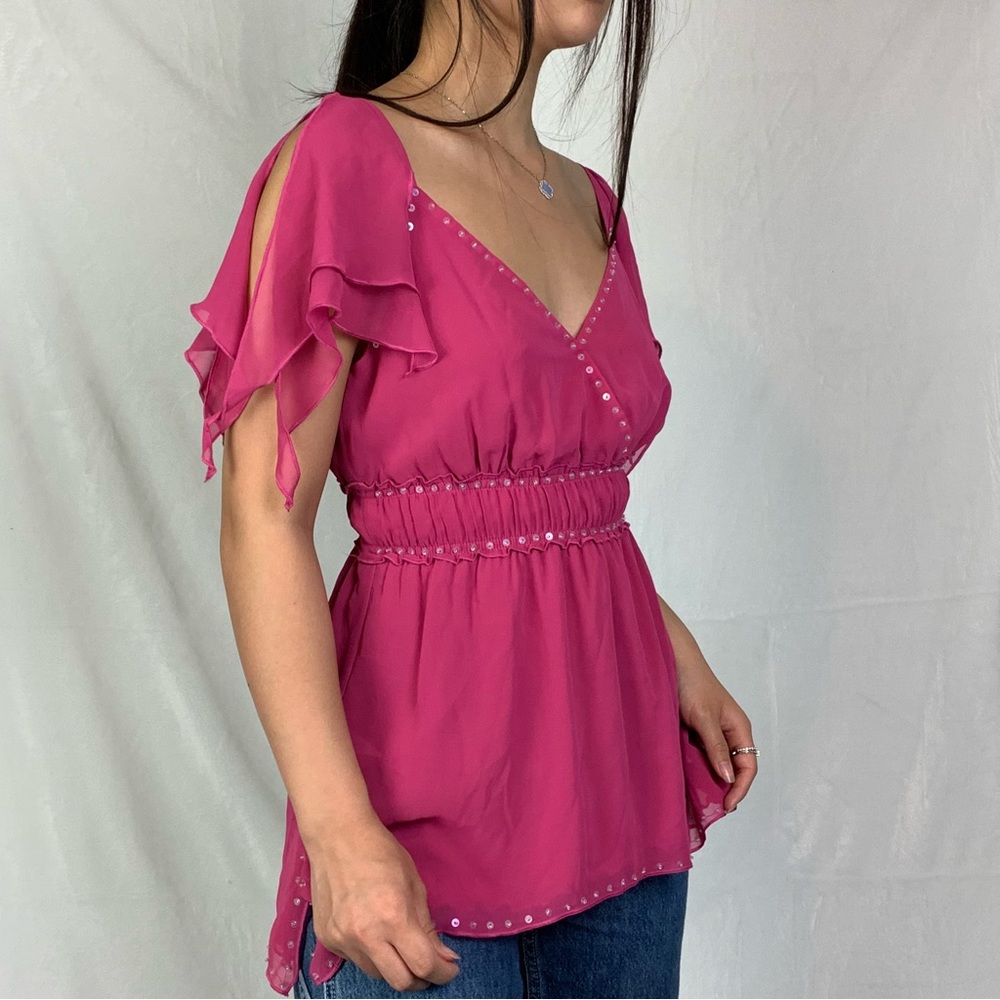 bisou bisou small fuschia pink cami size 4 - Picture 2 of 9